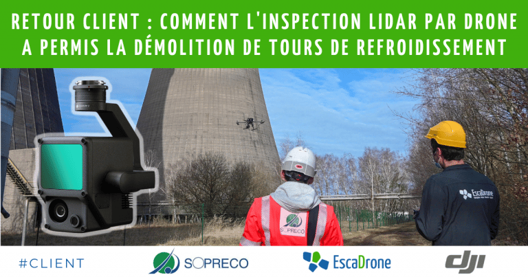 Retour client : comment l’inspection LiDAR par drone a permis une démolition sûre des tours de refroidissement